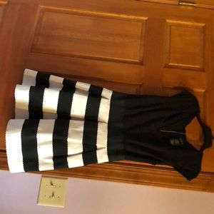 Black and white stripped dress
